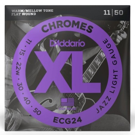 D'ADDARIO ECG24 XL CHROMES JAZZ LIGHT .011/.050
