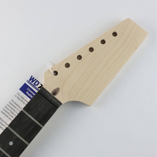 WD PRE-DRILLED PADDLE HEADSTOCK NECK FOR STRATOCASTER EBONY