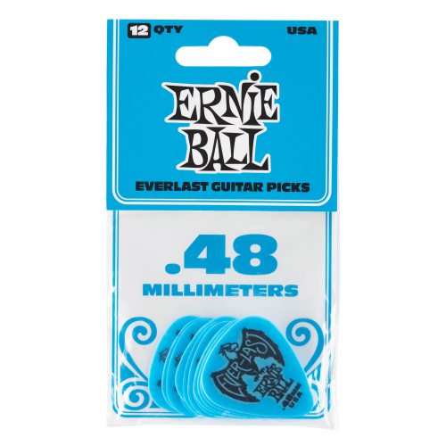 ERNIE BALL 9181 EVERLAST BLUE PICKS 0.48MM SET/12