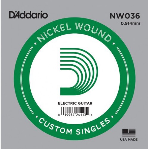 D'ADDARIO NW036 PACK 5 CORDE SINGOLE .036