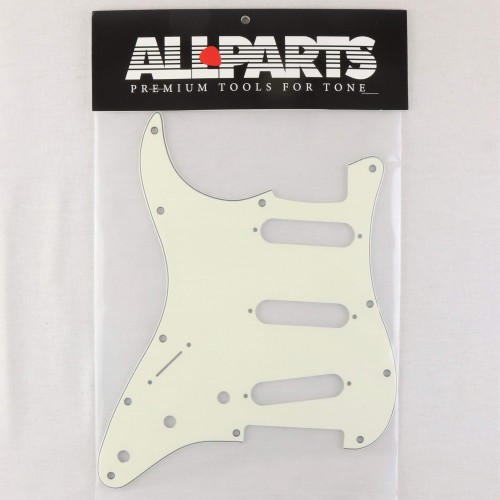 ALLPARTS STRATOCASTER STANDARD PICKGUARD PARCHMENT 3 PLY LEFT-HANDED