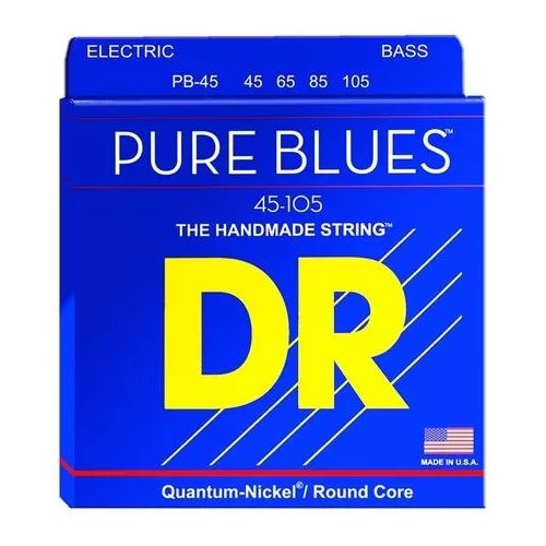 DR STRINGS PB-45 PURE BLUES BASS MEDIUM .045/.105