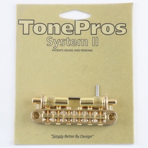 TONEPROS PONTE STANDARD TUNE-O-MATIC LARGE INSERTS GOLD