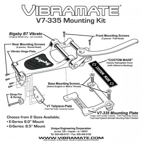 VIBRAMATE V7-335 BIGSBY CONVERSION KIT E SERIES GOLD