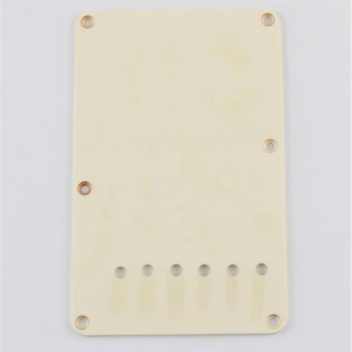 STRAT BACKPLATE WHITE ROUND HOLES