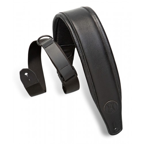 LEVY'S RIGHT HEIGHT STRAP 3,5 LEATHER BLACK